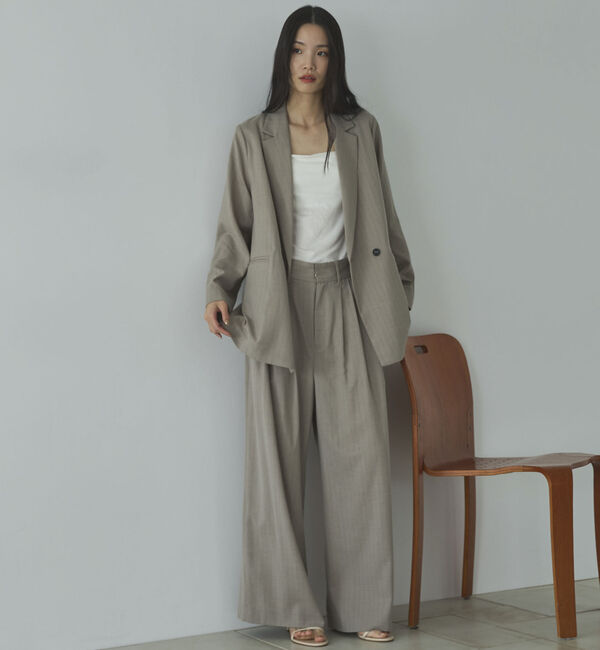 Doux archives「ストライプダブルテーラードジャケット」|テーラードジャケット|