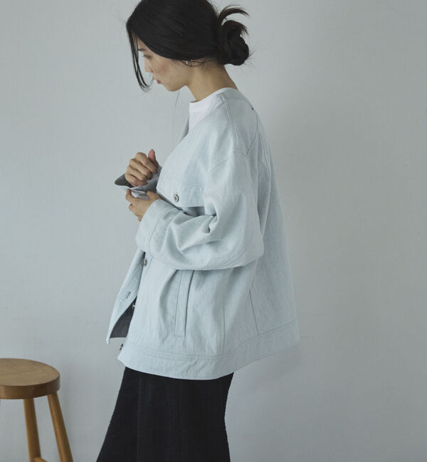 Doux archives「Ｖ開きオーバージャケット」|テーラードジャケット|