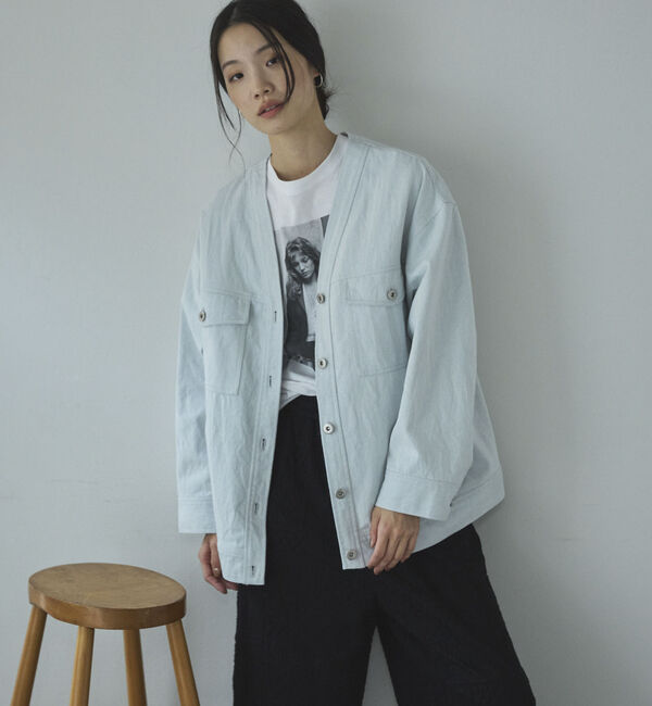 Doux archives「Ｖ開きオーバージャケット」|テーラードジャケット|