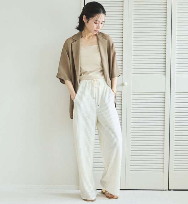 Doux archives「メッシュ半袖ジャケット」|テーラードジャケット|