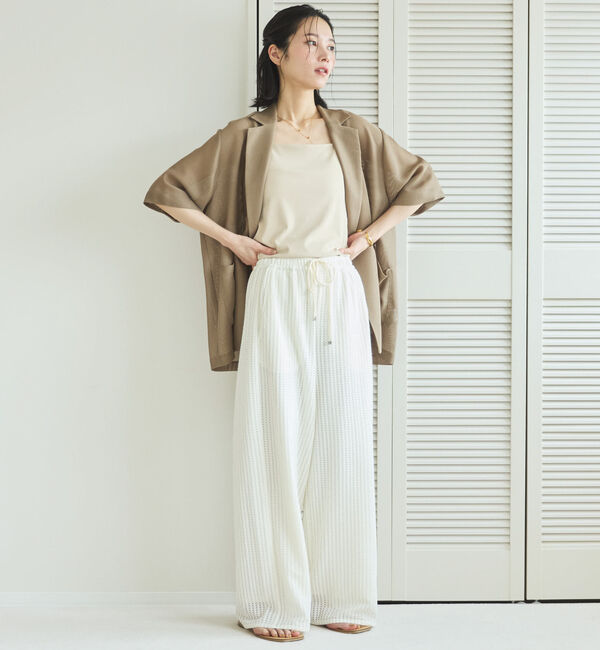 Doux archives「メッシュ半袖ジャケット」|テーラードジャケット|