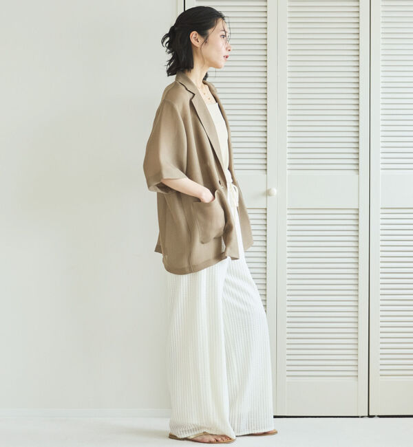 Doux archives「メッシュ半袖ジャケット」|テーラードジャケット|