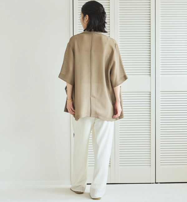 Doux archives「メッシュ半袖ジャケット」|テーラードジャケット|