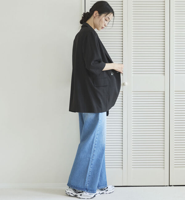 Doux archives「リネン混半袖テーラードジャケット」|テーラードジャケット|