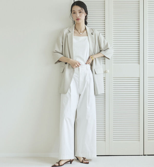 Doux archives「リネン混半袖テーラードジャケット」|テーラードジャケット|