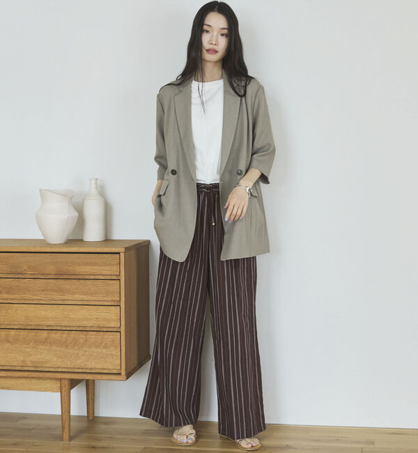 Doux archives「リネン混半袖テーラードジャケット」|テーラードジャケット|