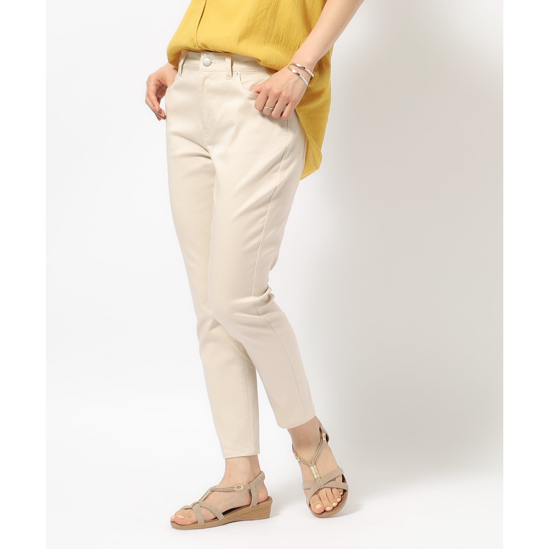 SHOO･LA･RUE「【SS-3L/無理せずスリム】 ぐんぐん伸びる ハイパースキニーパンツ」|その他|