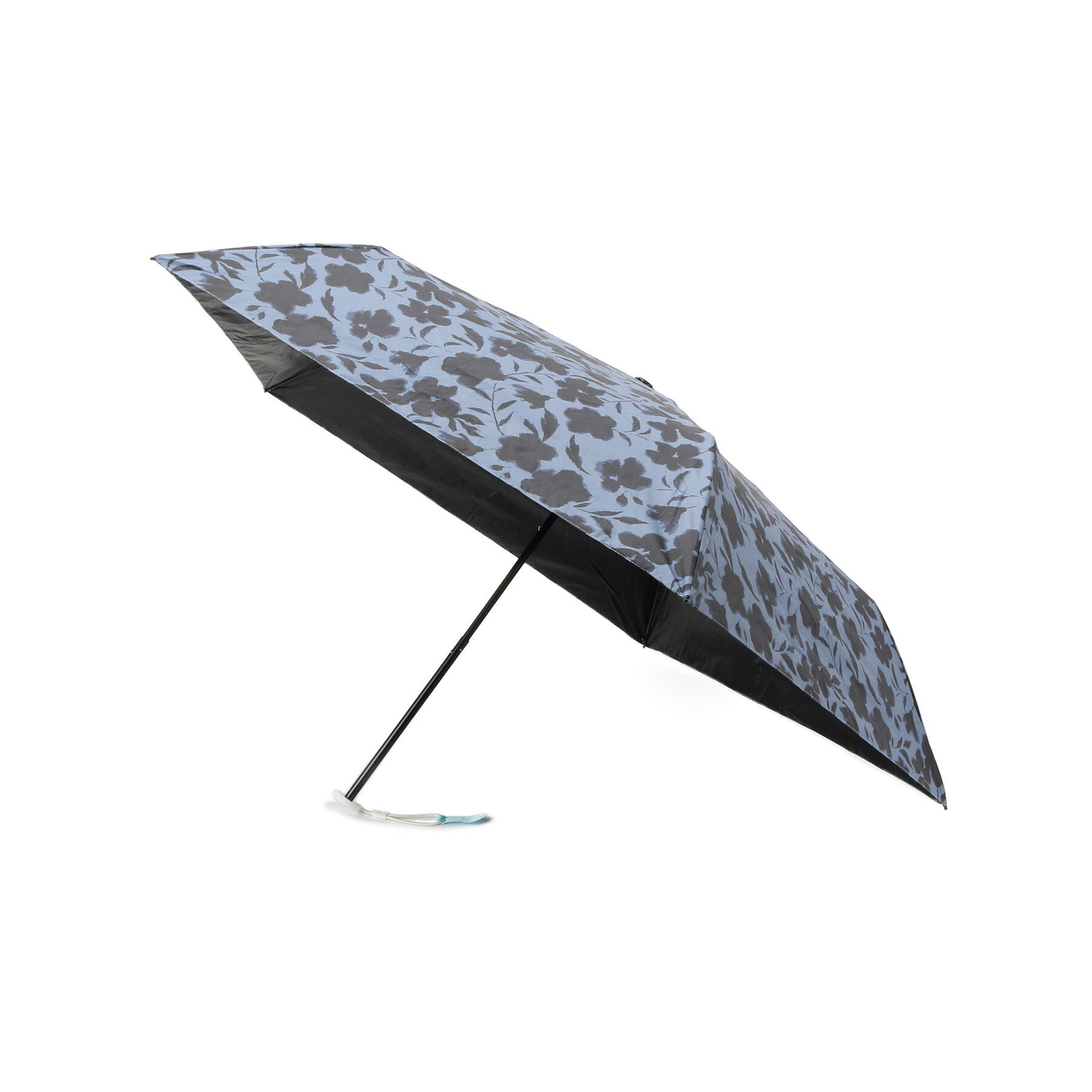 SHOO･LA･RUE「【折りたたみ傘/晴雨兼用】【Wpc．】遮光軽量プリント柄 ミニ」|傘|ネイビー(194)