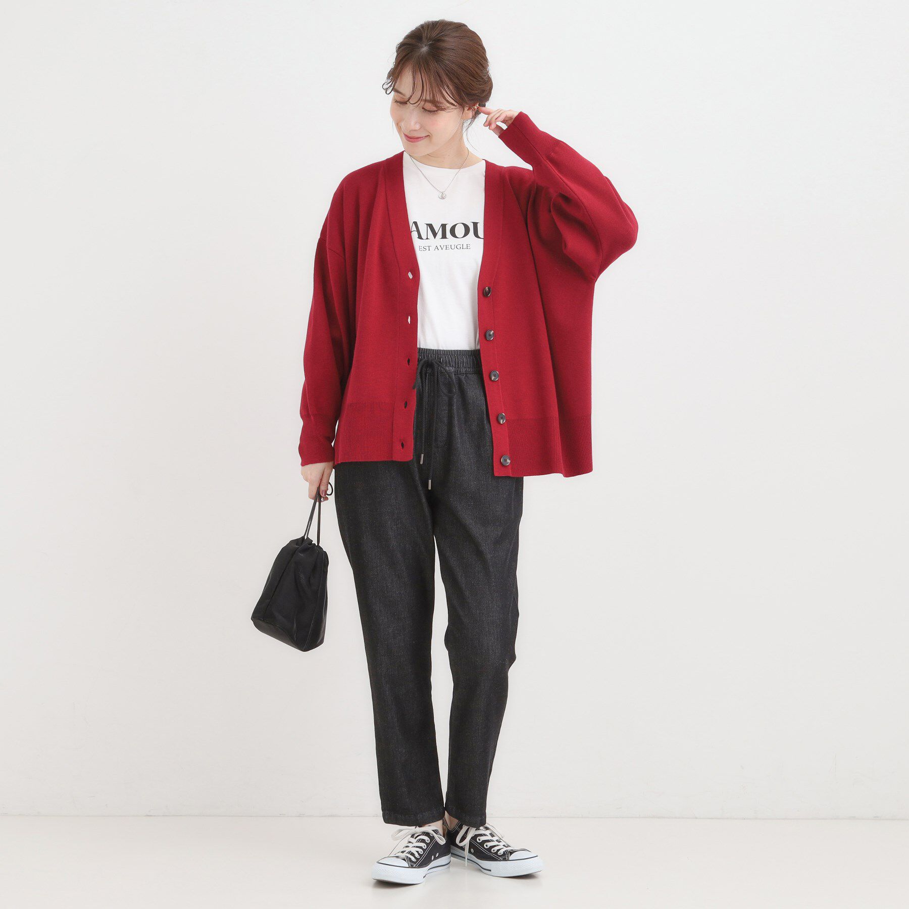 SHOO･LA･RUE「【洗える/毛玉レス】表面がきれいなVネックカーディガン」|カーディガン|