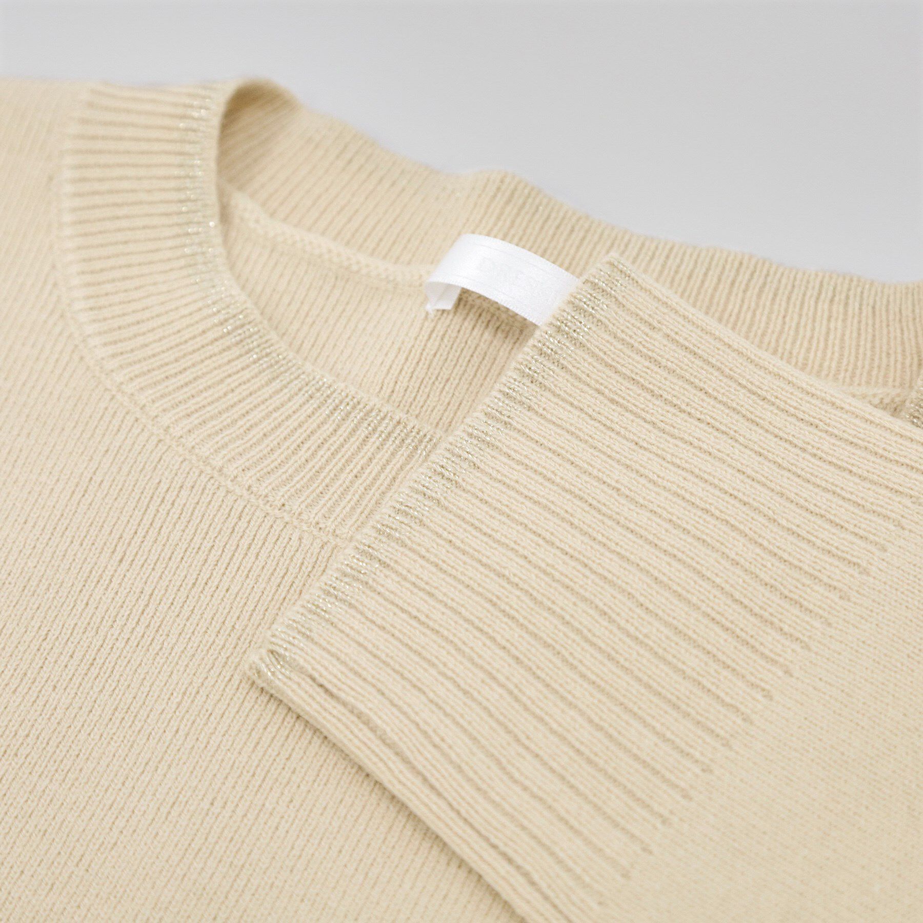 SHOO･LA･RUE「【洗濯機可/セットアップ可/毛玉になりにくい】さりげないラメ使いで差をつける クルーネックニット」|ニット・セーター|