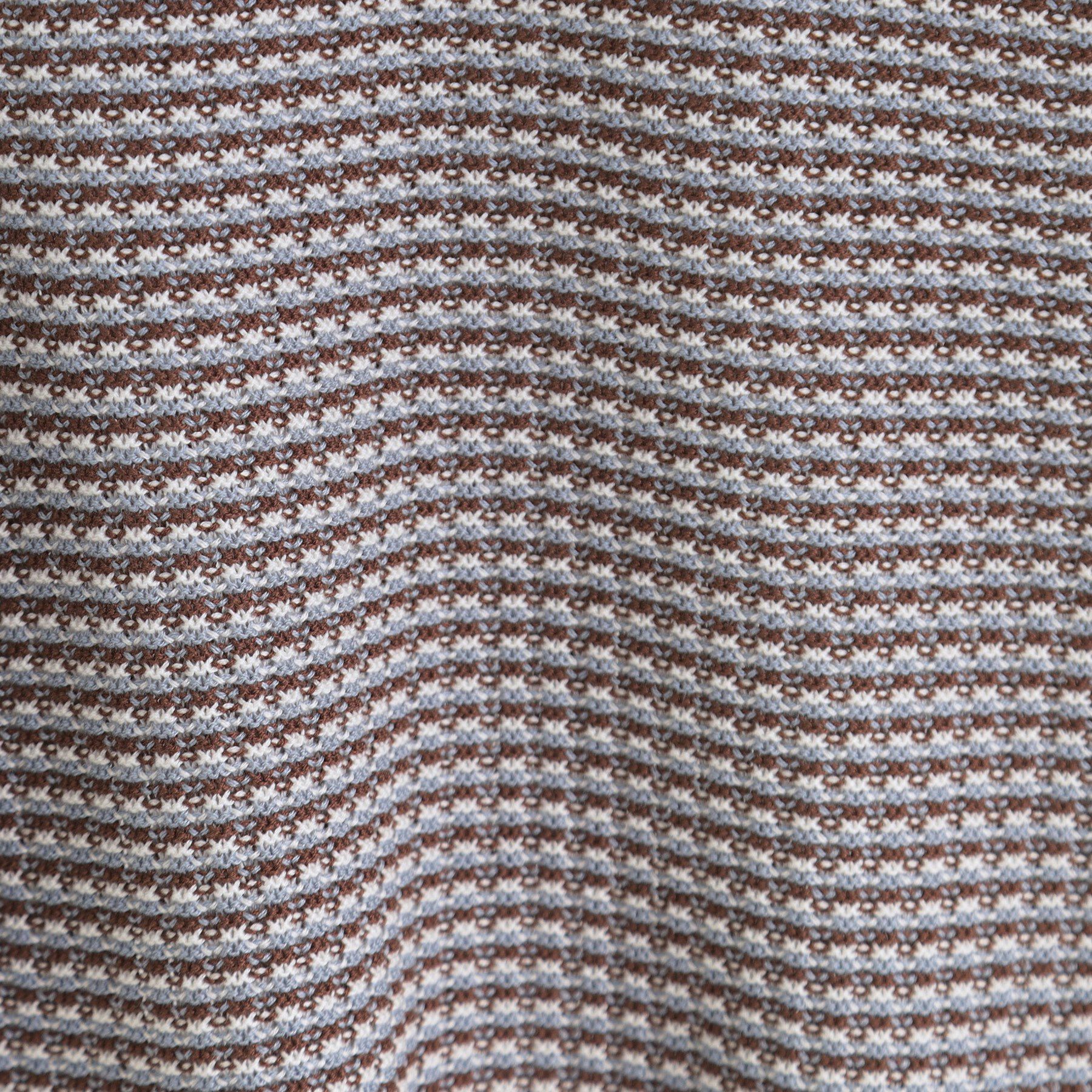 SHOO･LA･RUE「【洗濯機可/S-LL】金ボタンが上品 カノコ編み配色クルーネックニット」|ニット・セーター|