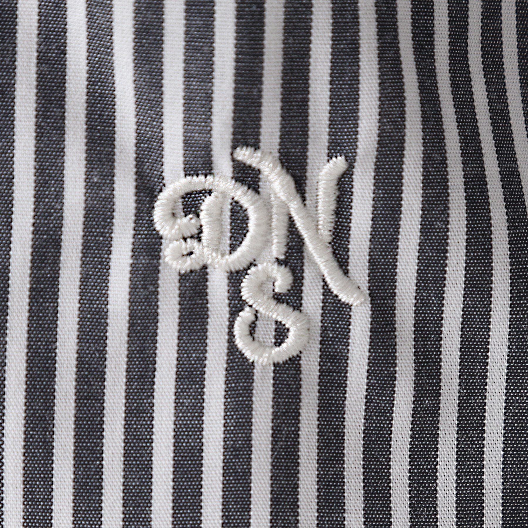 Dessin「【洗える】ロゴ刺繍入りストライプオーバーシャツ」|シャツ・ブラウス|