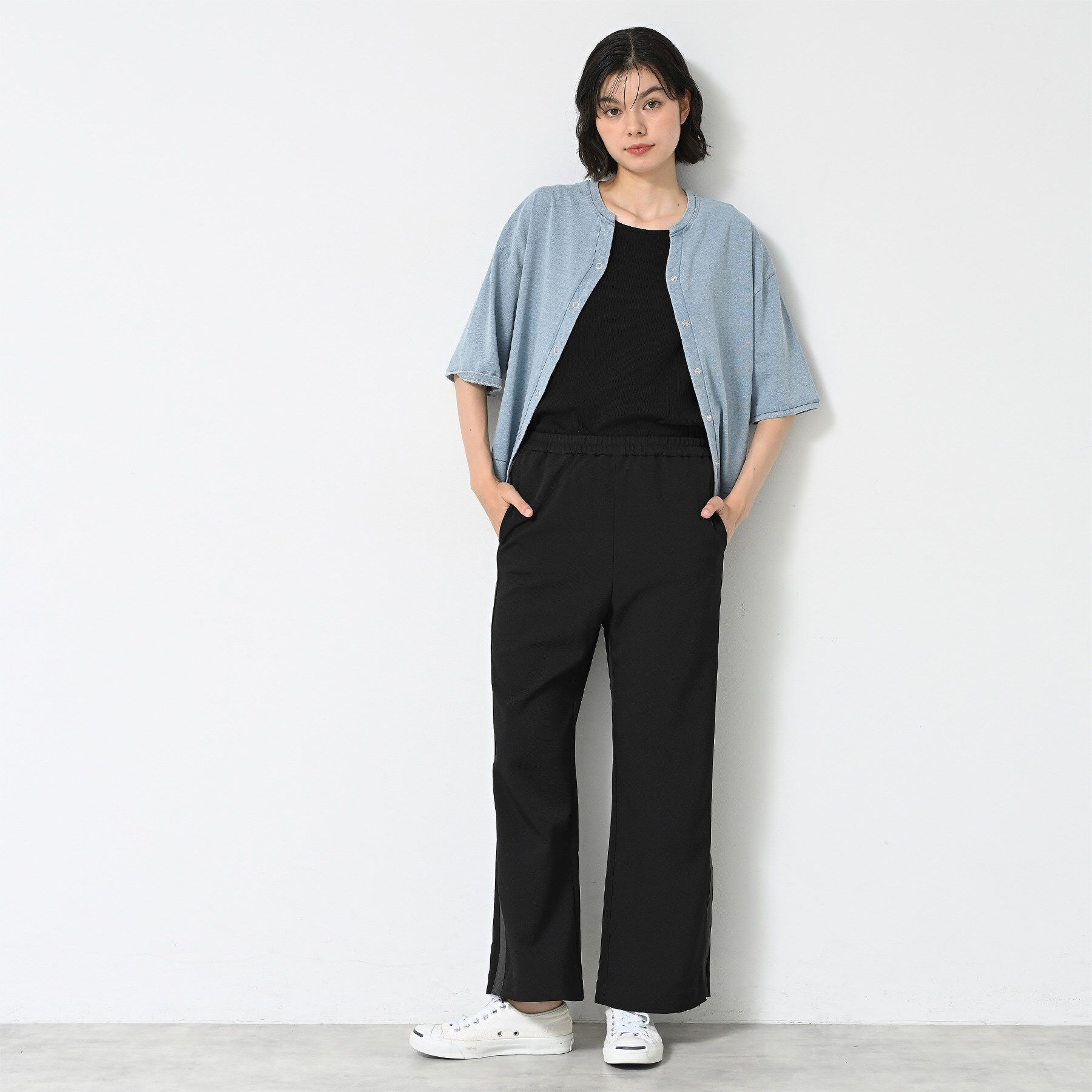 Dessin「【洗える】インディゴデニム調カーディガン」|カーディガン|