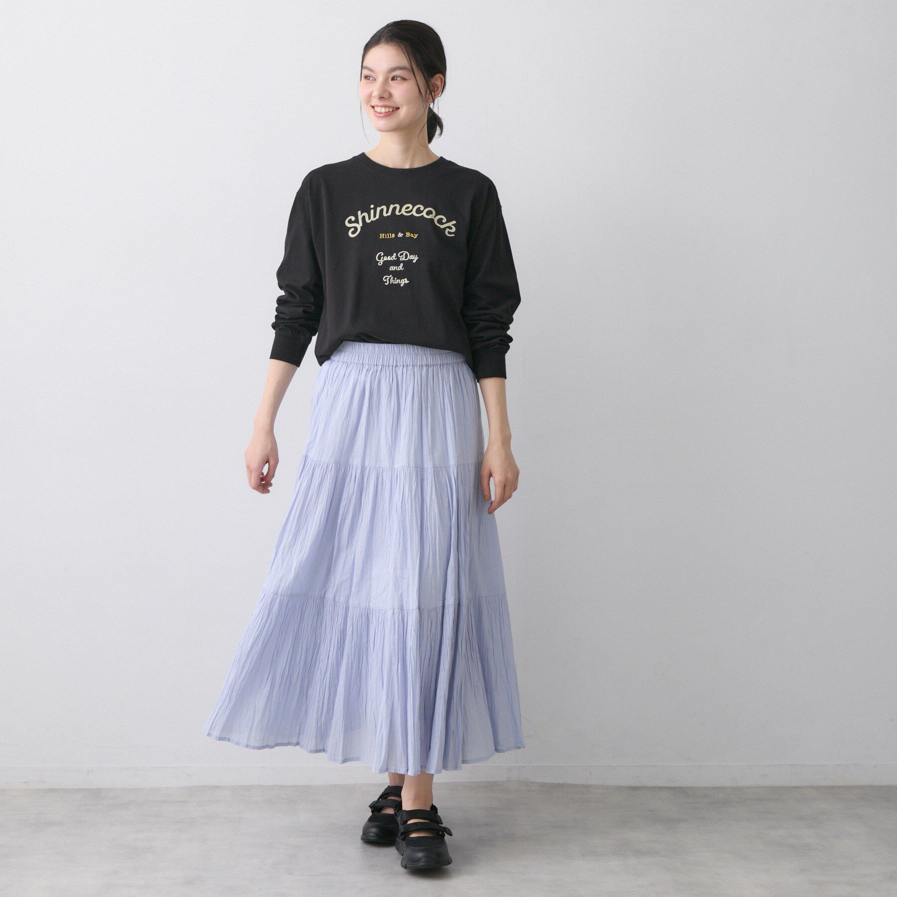 Dessin「【洗える】コットンロゴロングTシャツ」|Tシャツ・カットソー|