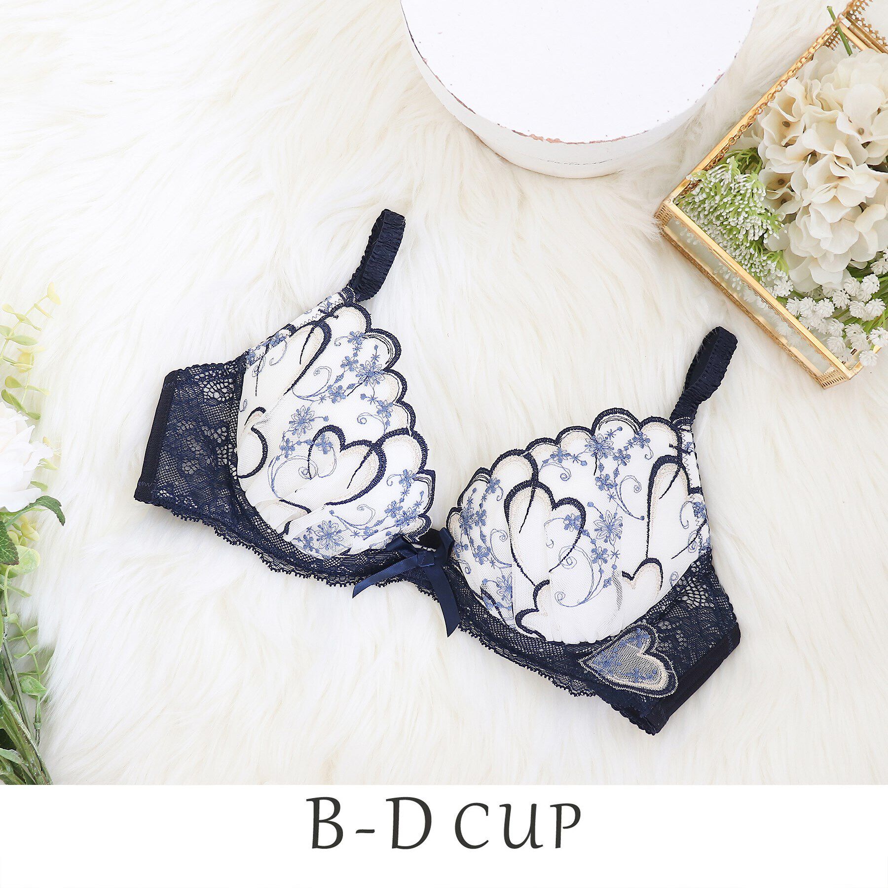 Risa Magli「ブランディーヌ ブラジャー」|インナー|ネイビー(094)