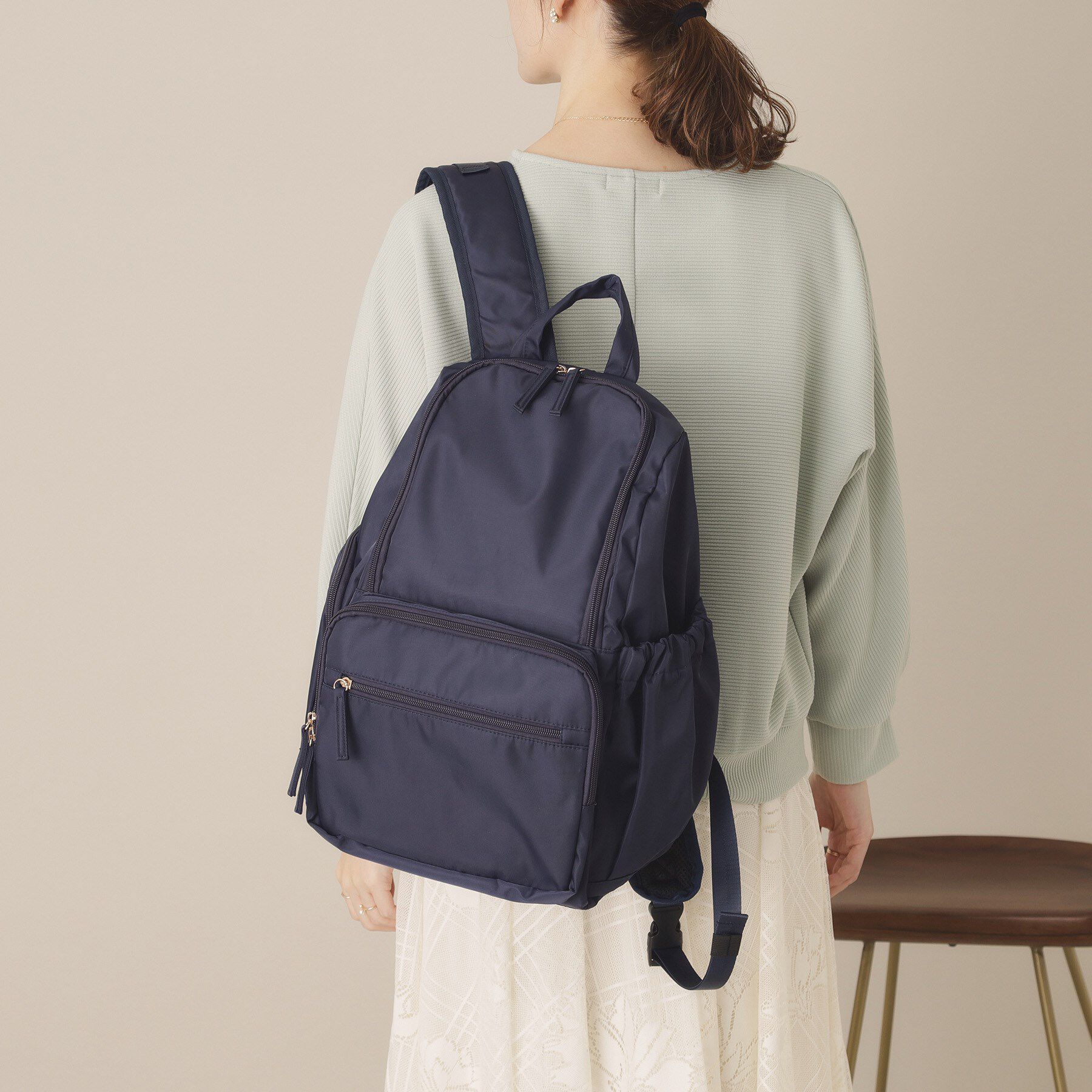 ITS&rsquo;DEMO「【A4対応／大容量】14ポケットリュック」|リュック|ネイビー(094)