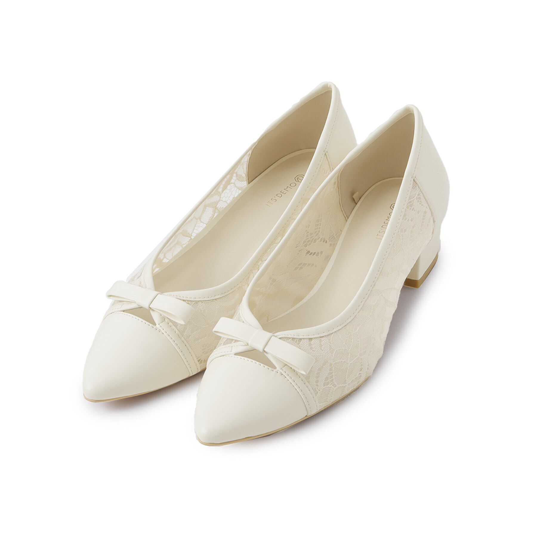 ITS&rsquo;DEMO「【M・Lサイズ展開】レースパンンプス」|パンプス|アイボリー(004)