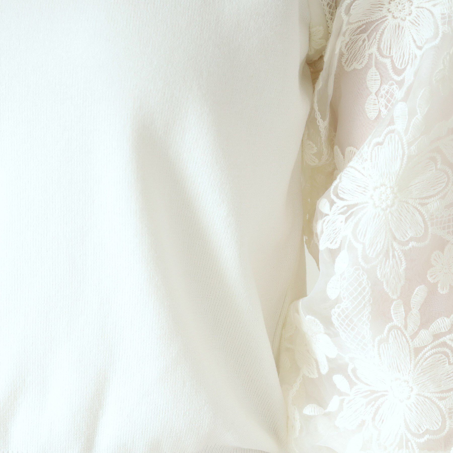 ITS&rsquo;DEMO「【通勤／手洗い可】袖レースニット」|ニット・セーター|