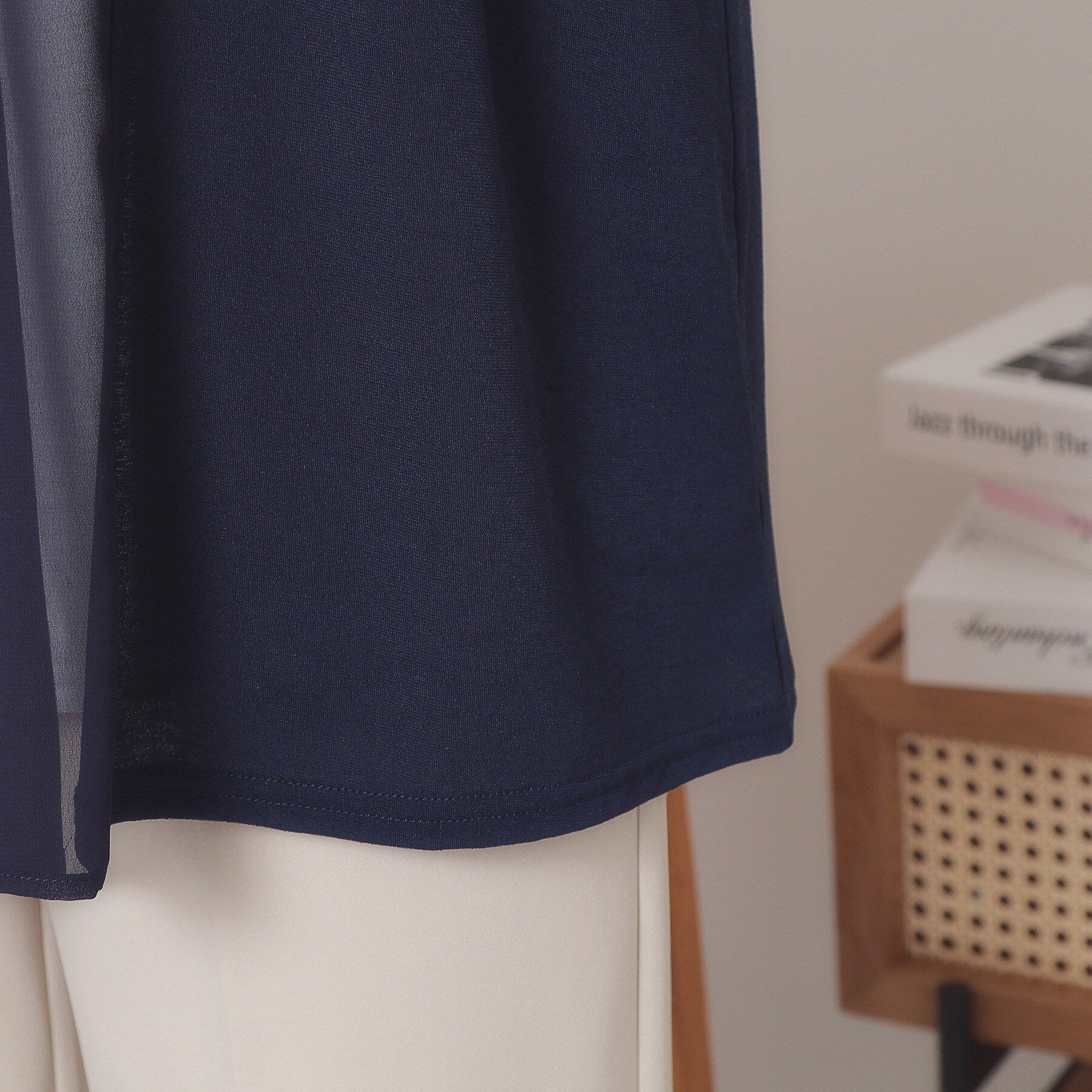 ITS&rsquo;DEMO「【手洗い可】異素材切替着流しカーディガン」|カーディガン|