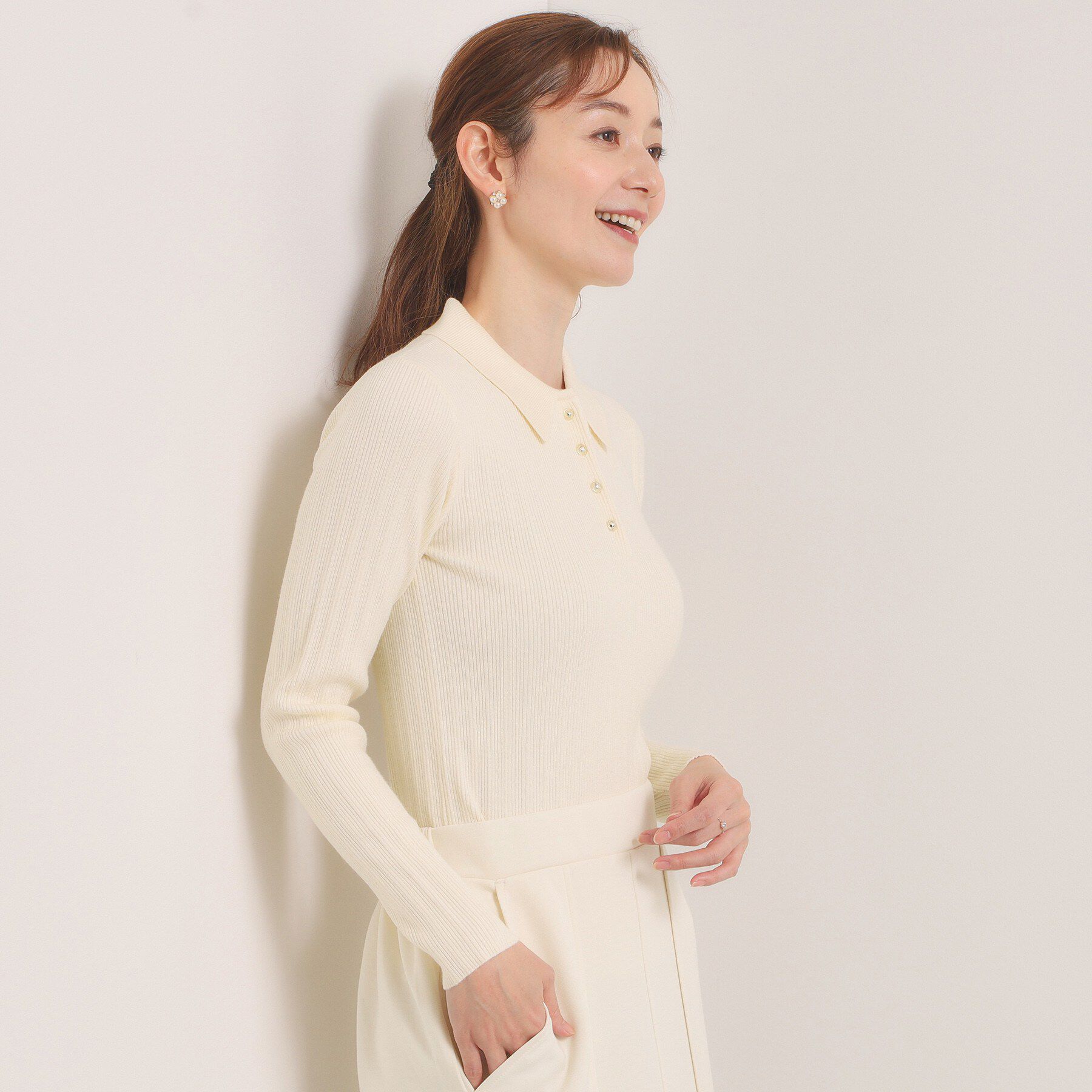 ITS&rsquo;DEMO「【手洗い可】ポロ襟ニット」|ニット・セーター|