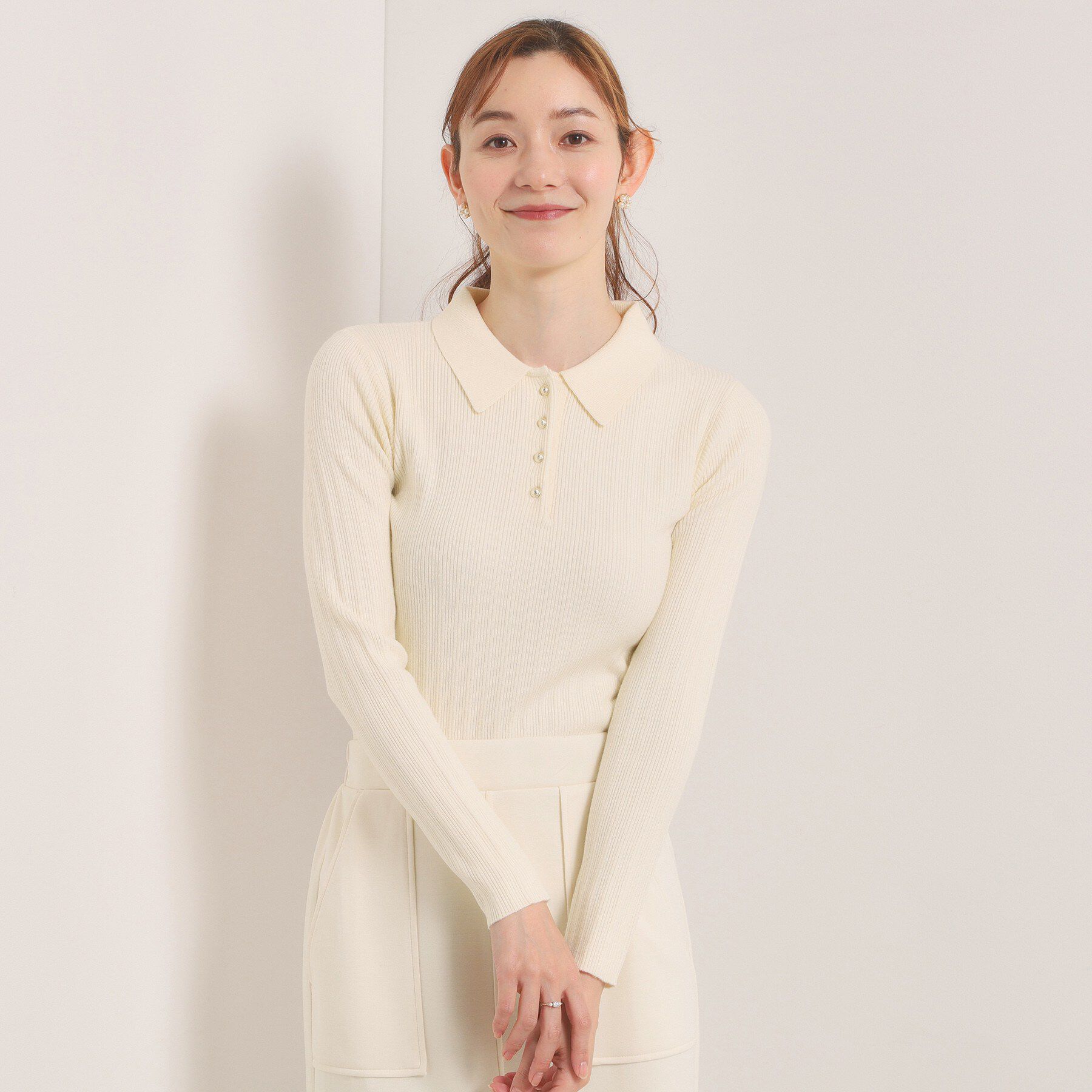 ITS&rsquo;DEMO「【手洗い可】ポロ襟ニット」|ニット・セーター|