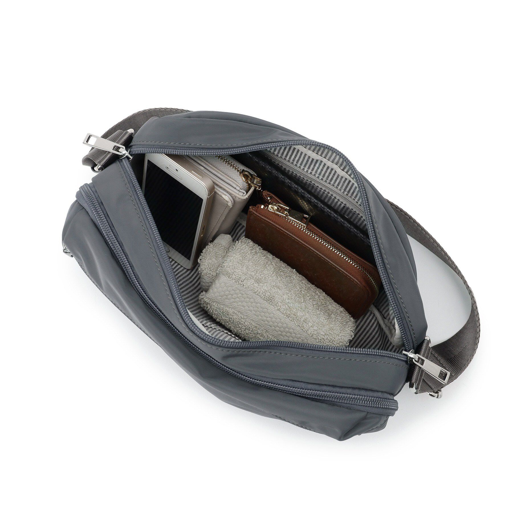 ITS&rsquo;DEMO「【8ポケット】裏地ストライプショルダー」|ショルダー・メッセンジャー|