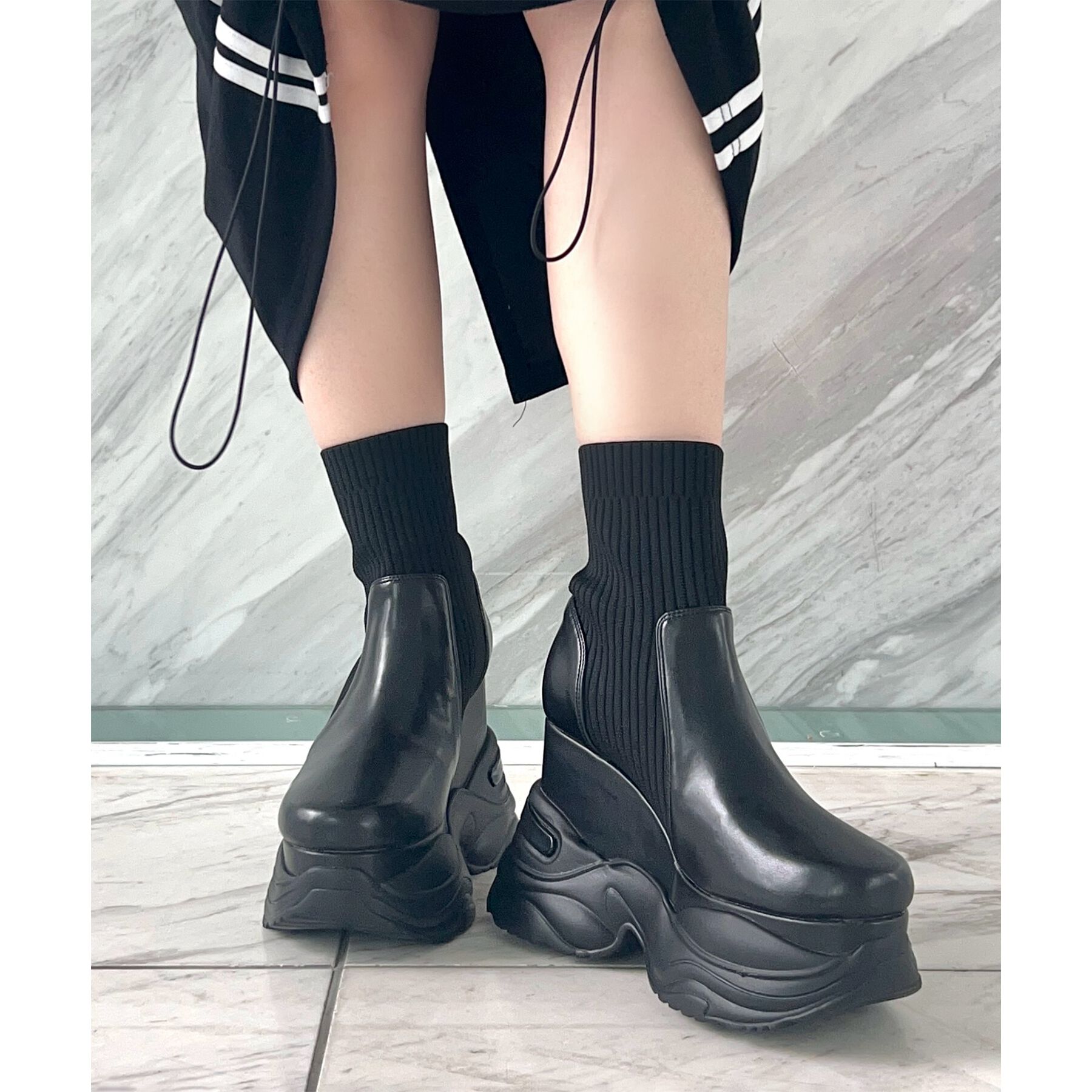 ESPERANZA「スニーカーソールニットショートブーツ」|ショートブーツ|