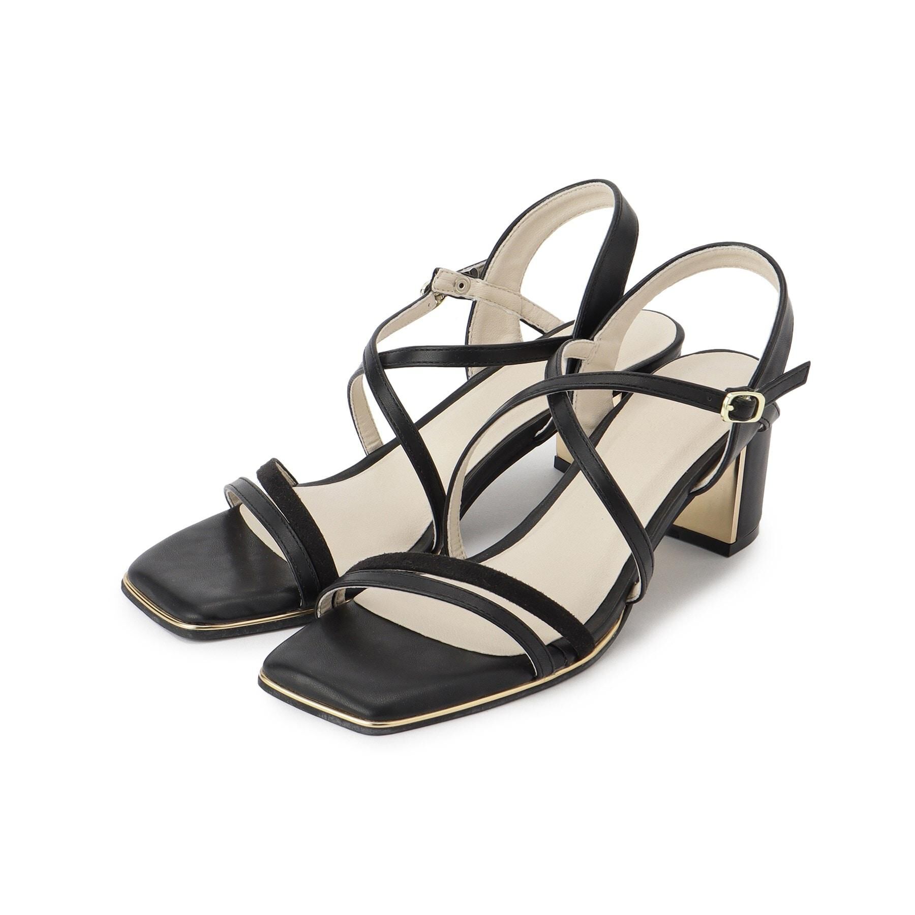 ESPERANZA「プレートヒールクロスベルトサンダル」|サンダル|