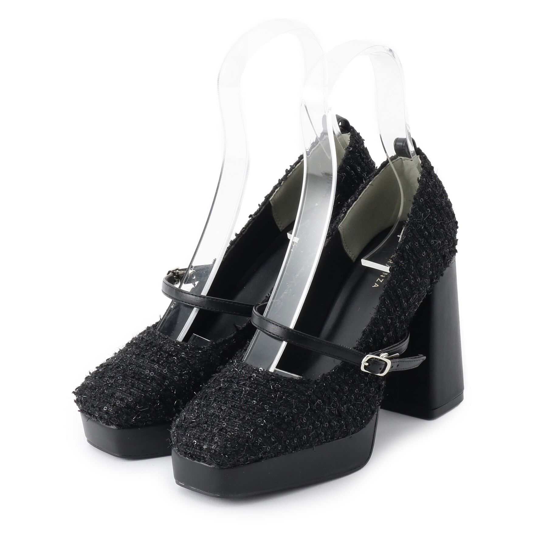 ESPERANZA「スクエアトゥダブルストラップ厚底パンプス」|パンプス|