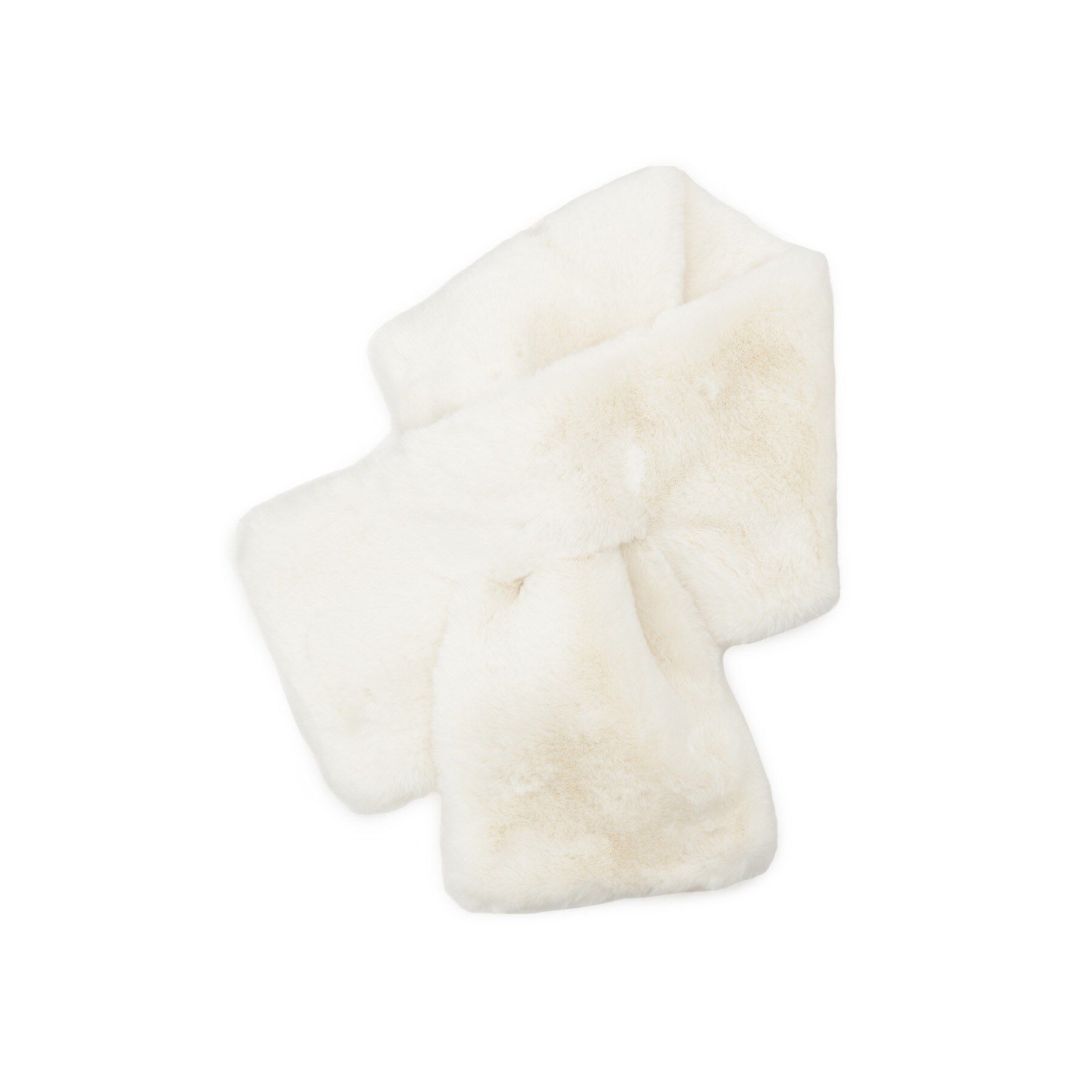 Ober Tashe「フェイクファークロスマフラー」|ストール|アイボリー(004)