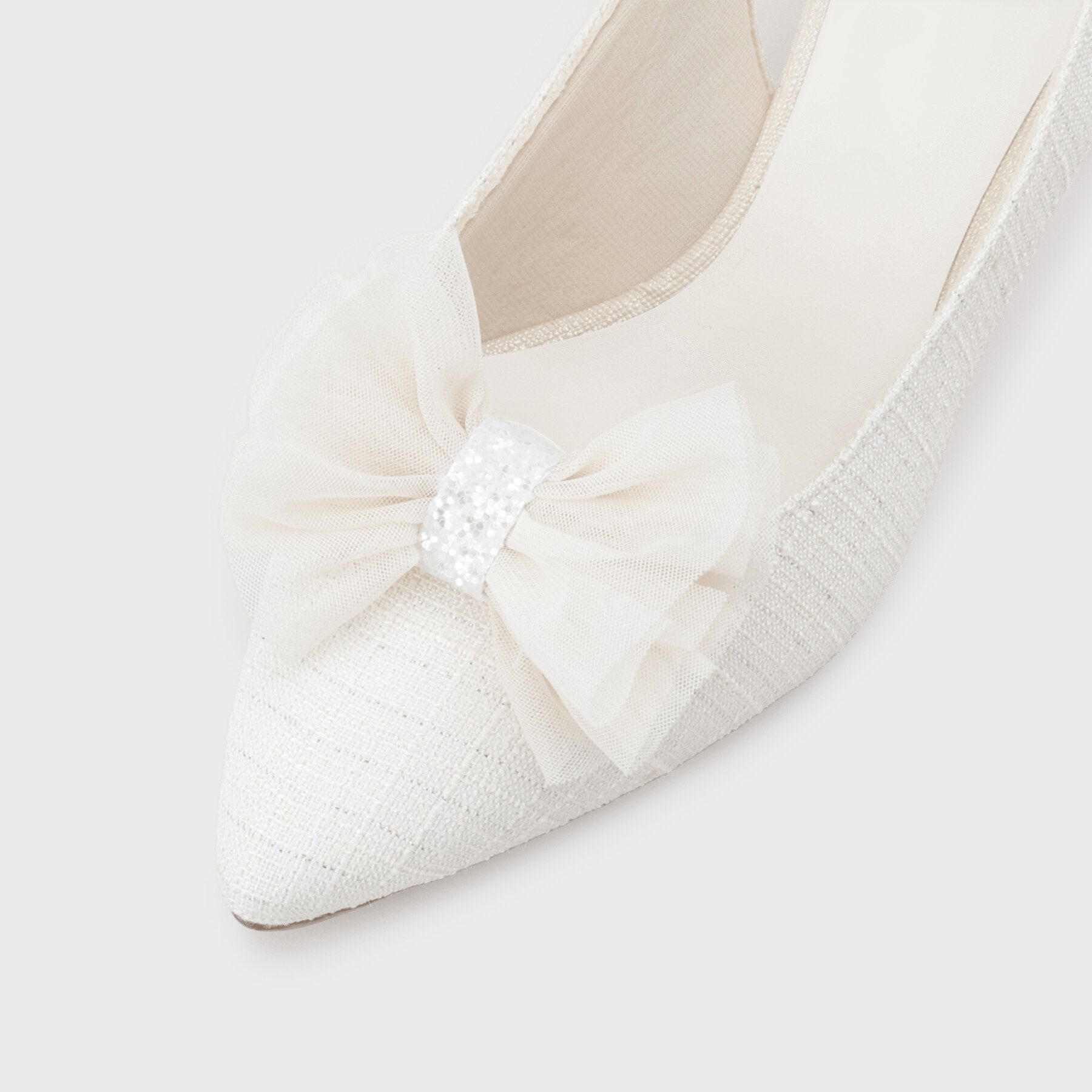 ESPERANZA「シフォンリボン付きバックストラップパンプス」|パンプス|