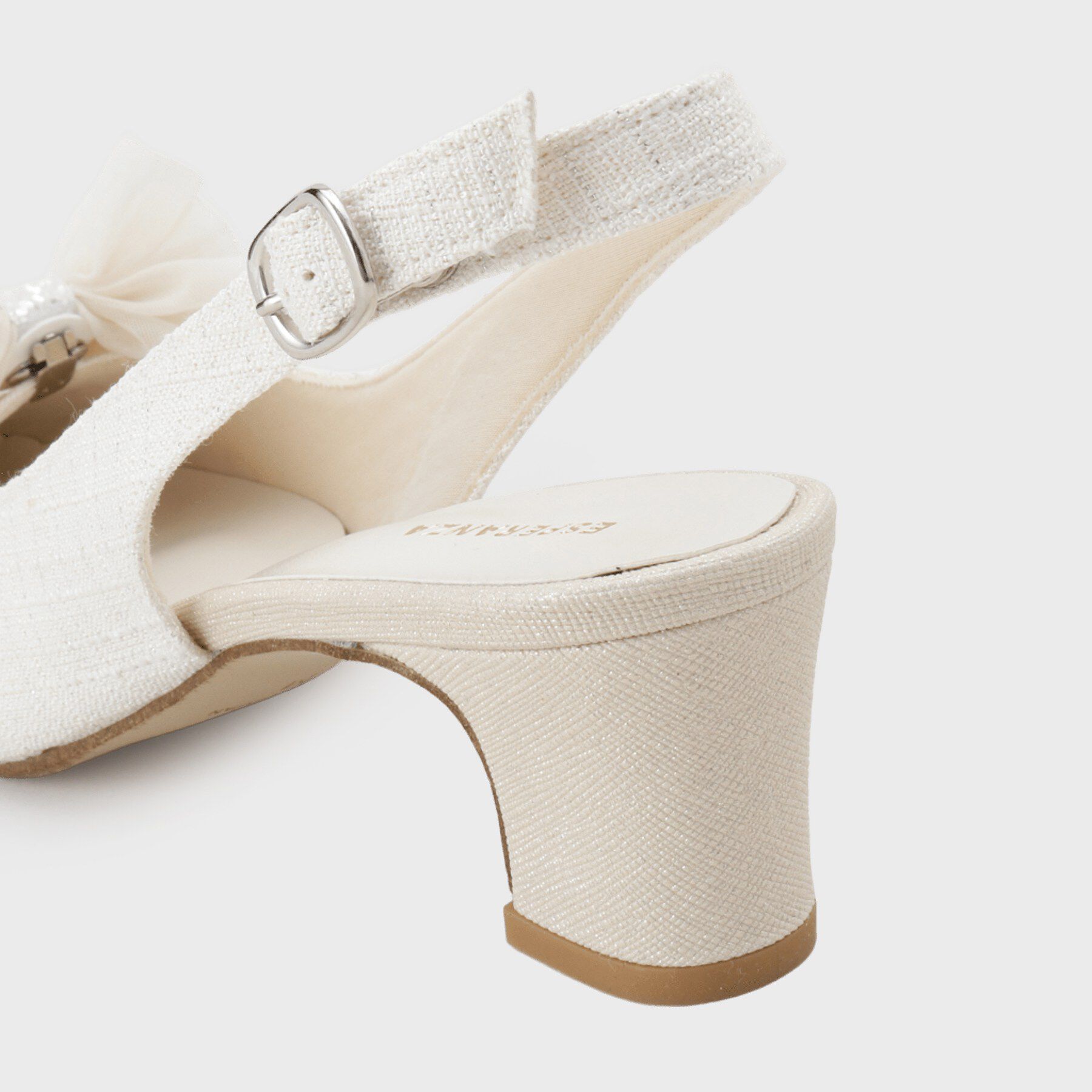 ESPERANZA「シフォンリボン付きバックストラップパンプス」|パンプス|