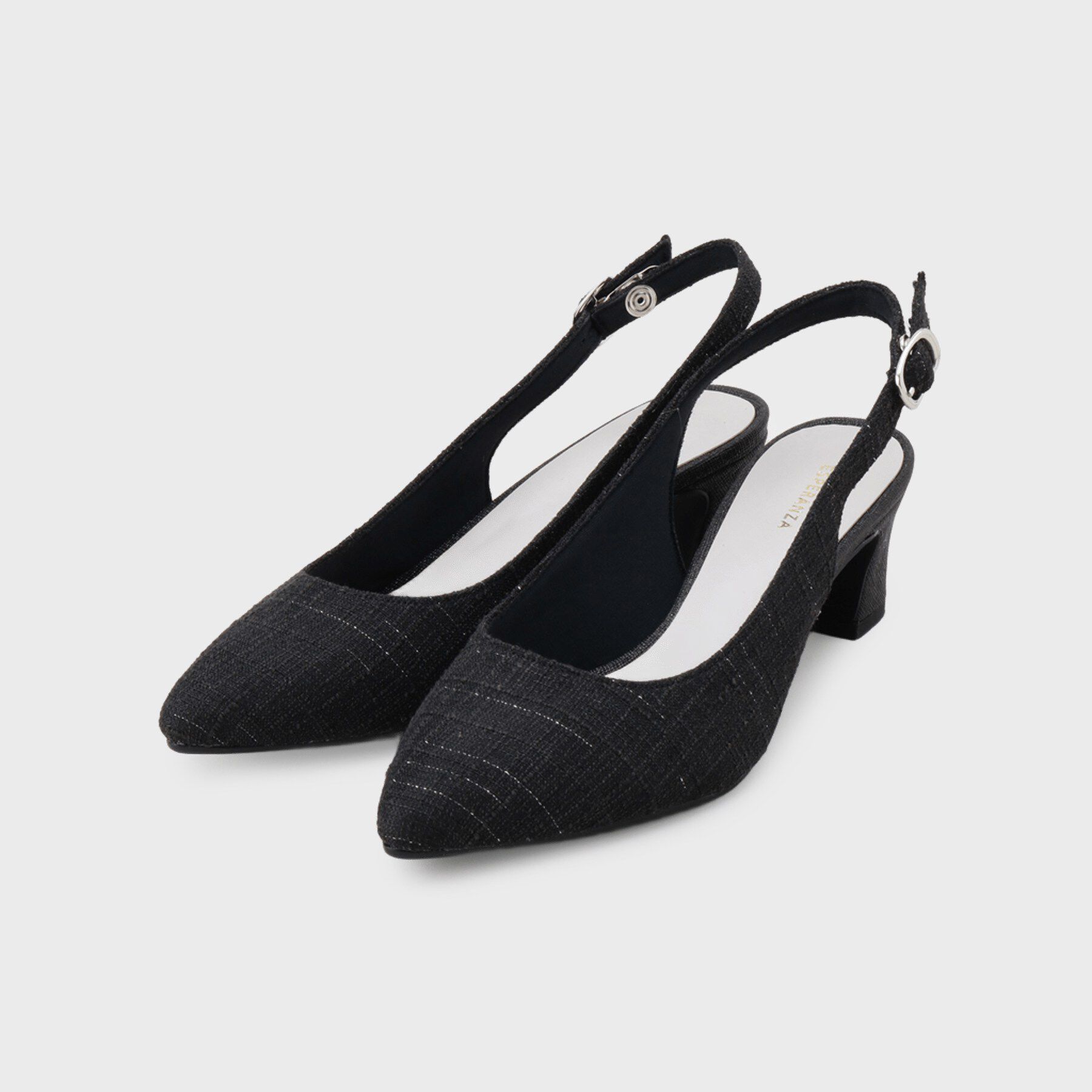 ESPERANZA「シフォンリボン付きバックストラップパンプス」|パンプス|