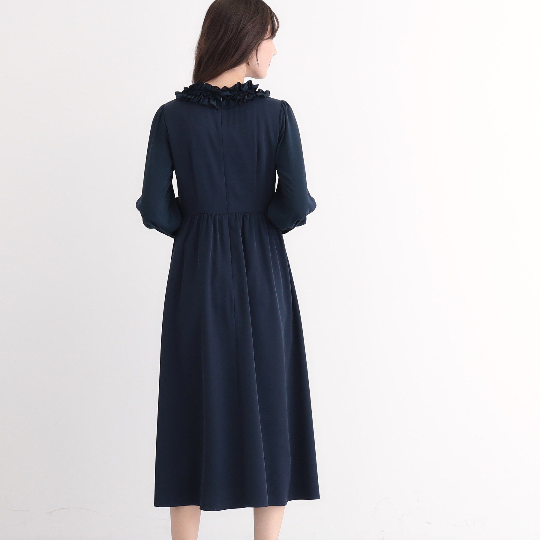 SunaUna「【フリル衿】フェミニンワンピース」|ワンピース|