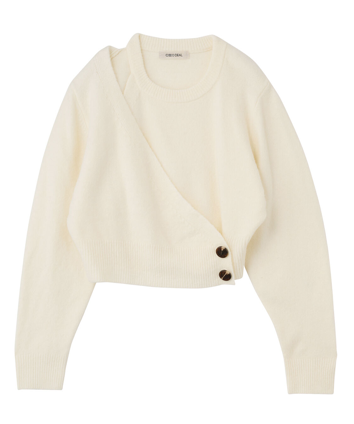 COCO DEAL「レイヤード風アシメニット」|ニット・セーター|オフ