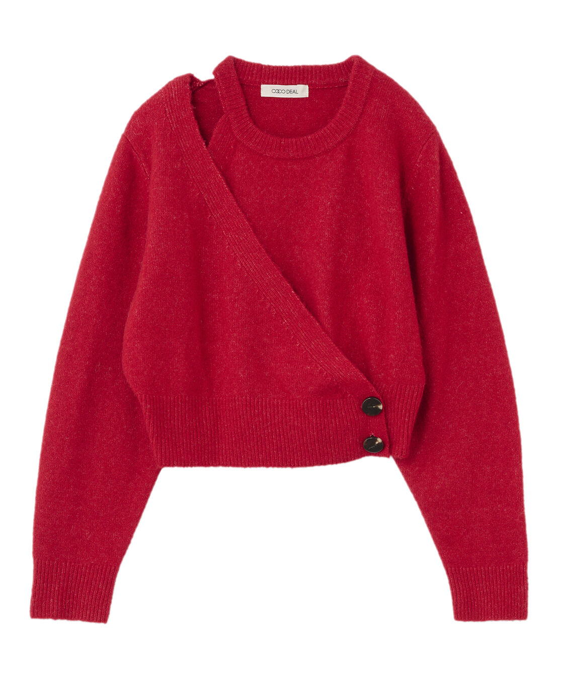 COCO DEAL「レイヤード風アシメニット」|ニット・セーター|