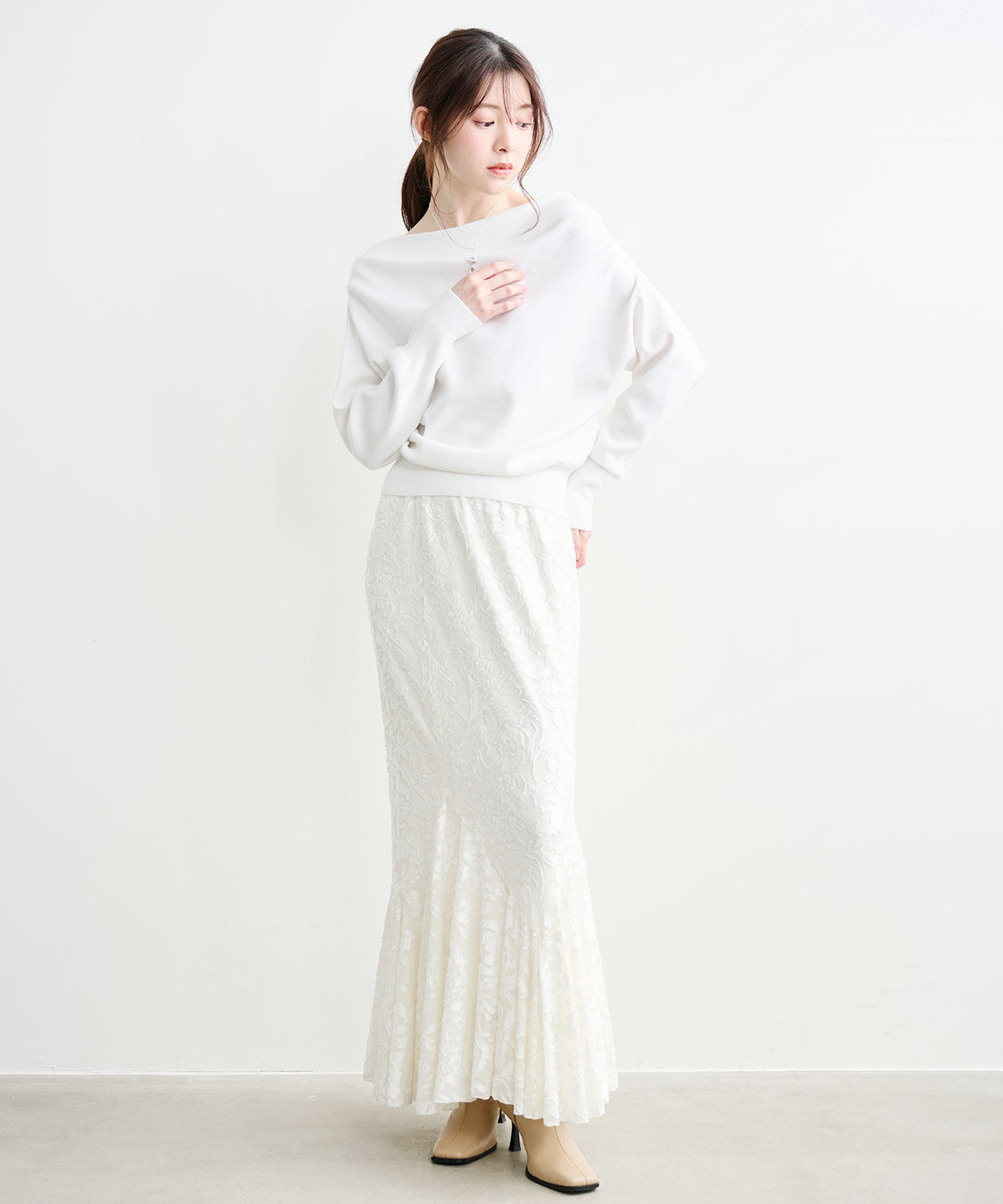 COCO DEAL「ドレープオフショルニット」|ニット・セーター|