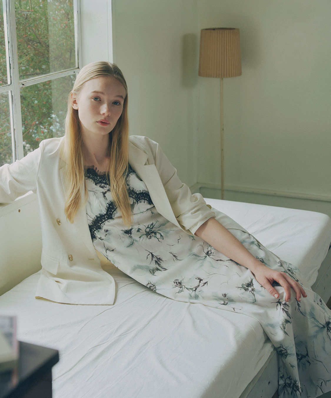 COCO DEAL「フラワープリントレーストリムキャミワンピース」|ワンピース|