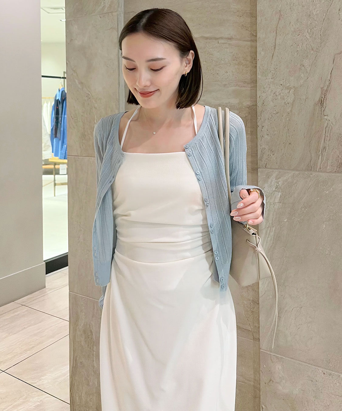 COCO DEAL「ランダムリブシアーニットカーディガン」|ニット・セーター|