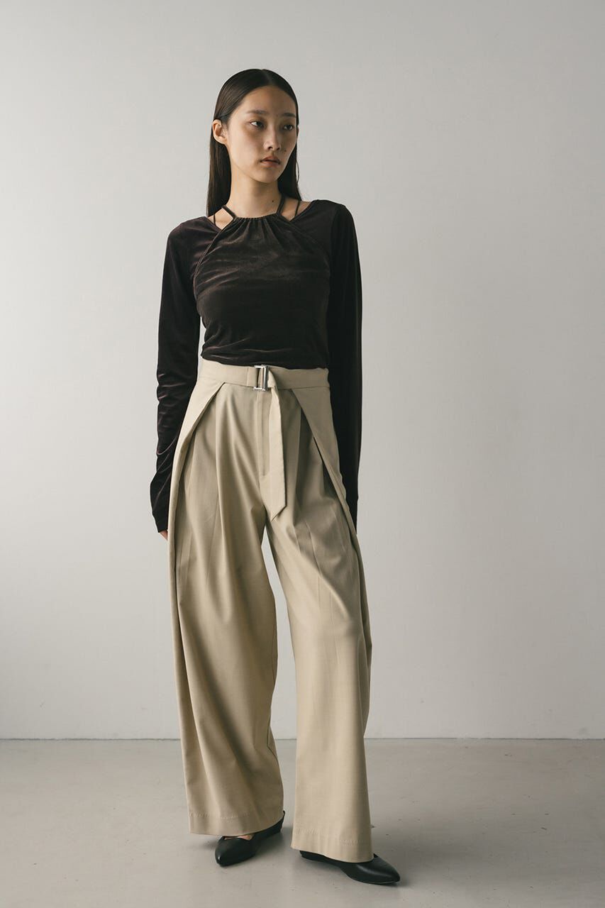 STYLEMIXER「ウエストデザインサイドラップパンツ」|その他|L/BEG1