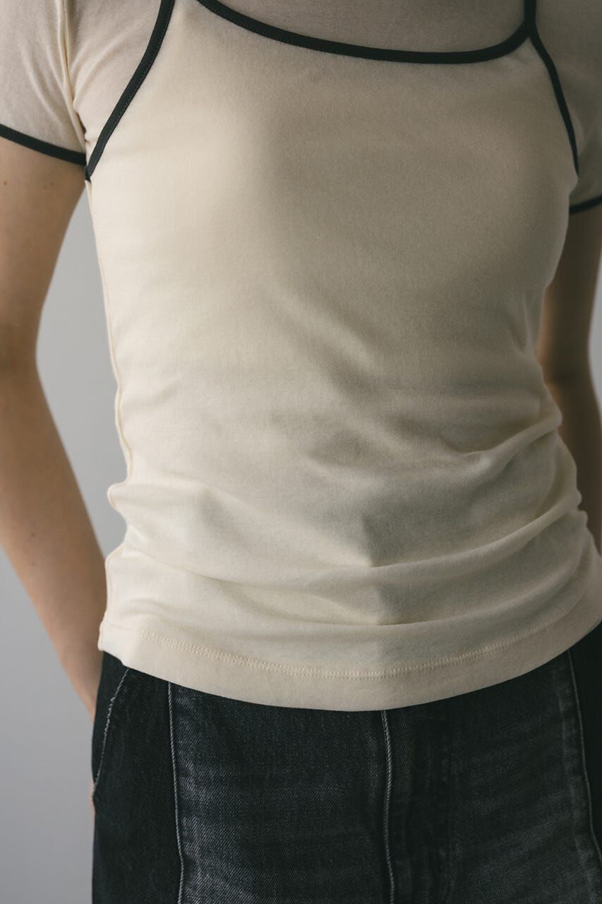 STYLEMIXER「バイカラーキャミセットトップ」|Tシャツ・カットソー|