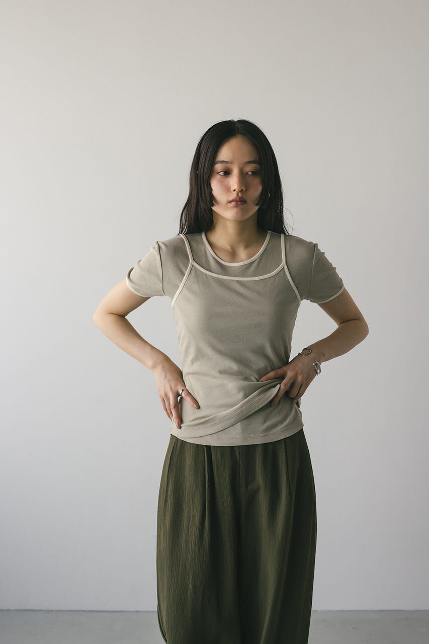 STYLEMIXER「バイカラーキャミセットトップ」|Tシャツ・カットソー|