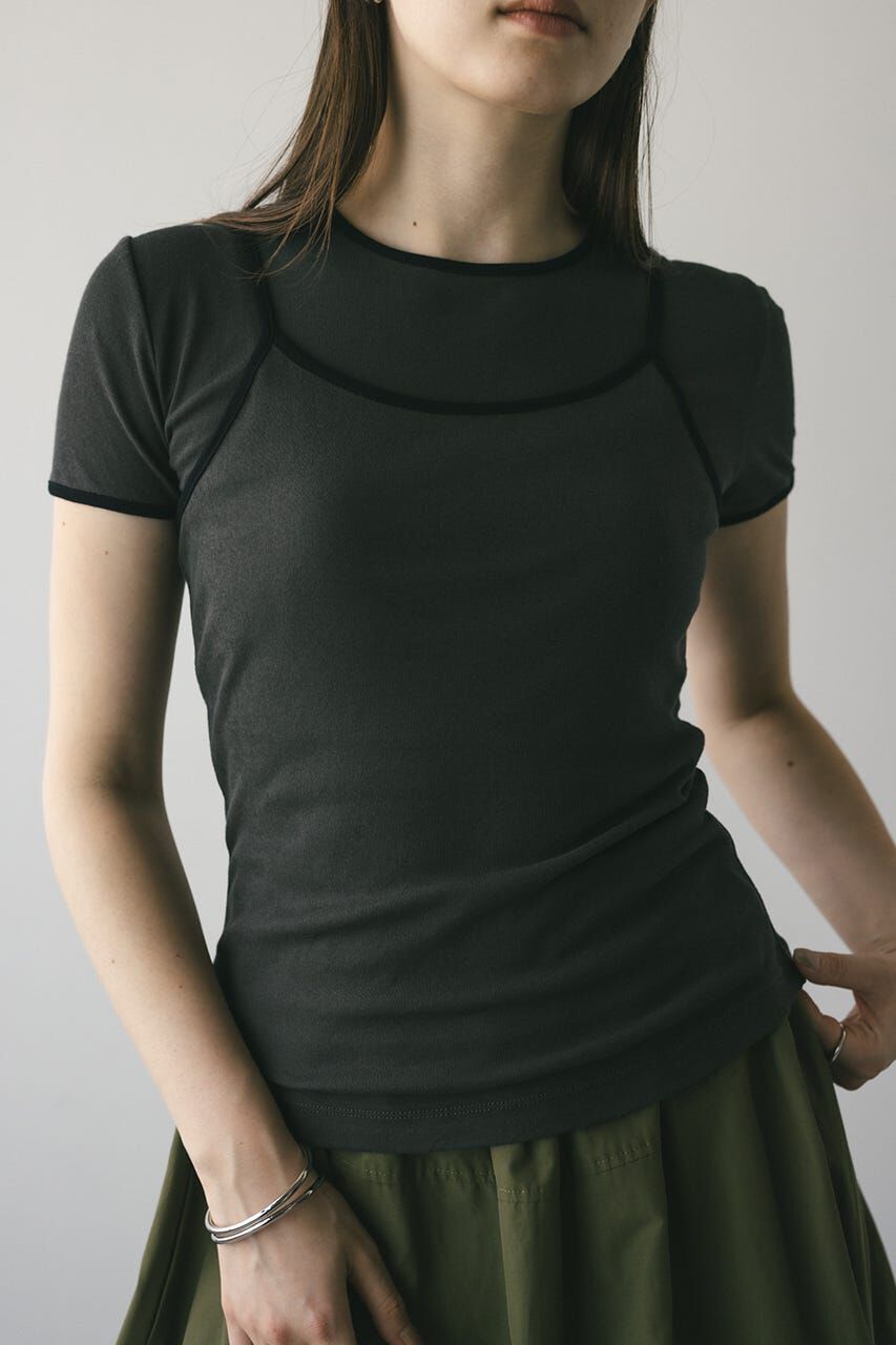 STYLEMIXER「バイカラーキャミセットトップ」|Tシャツ・カットソー|