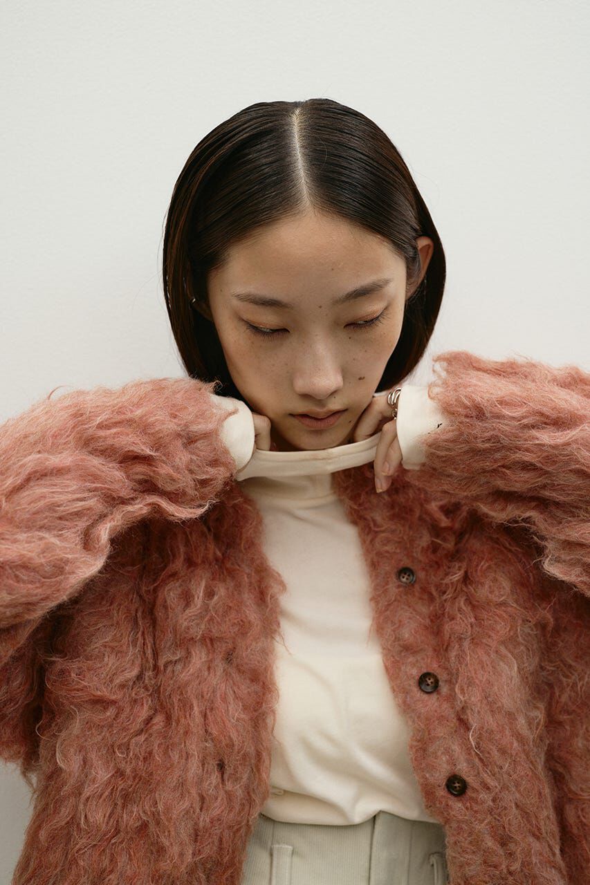 STYLEMIXER「メランジシャギーショートニットカーデ」|カーディガン|