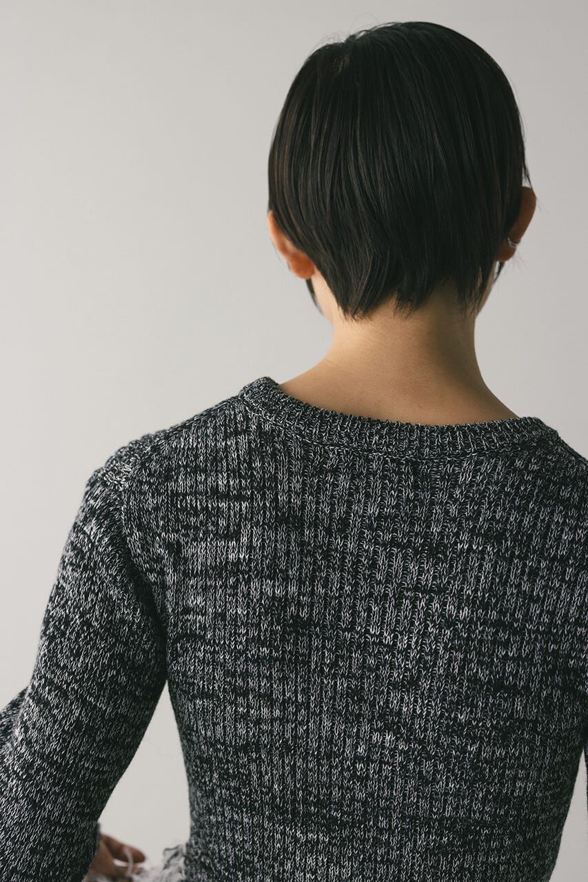 STYLEMIXER「チュールフリンジペプラムニット」|ニット・セーター|