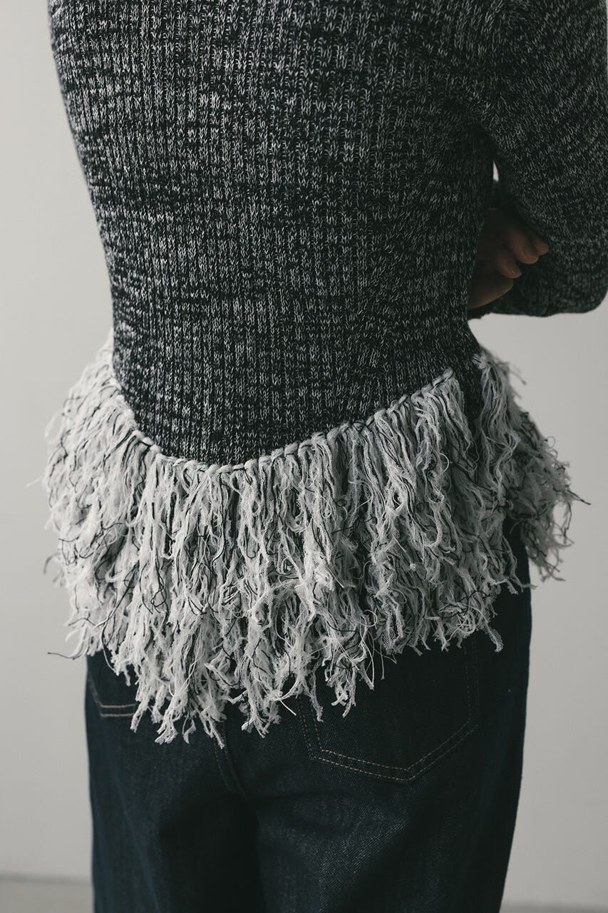 STYLEMIXER「チュールフリンジペプラムニット」|ニット・セーター|