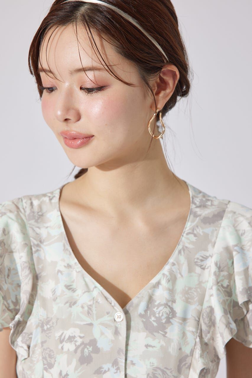 rienda「ダブルフレアスリーブワンピース」|ワンピース|