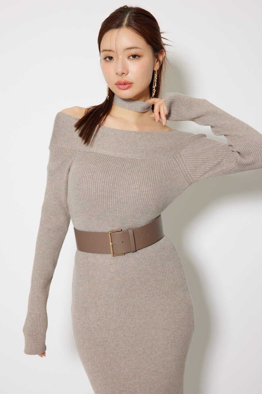 rienda「many wayワンショルニットワンピース」|ワンピース|