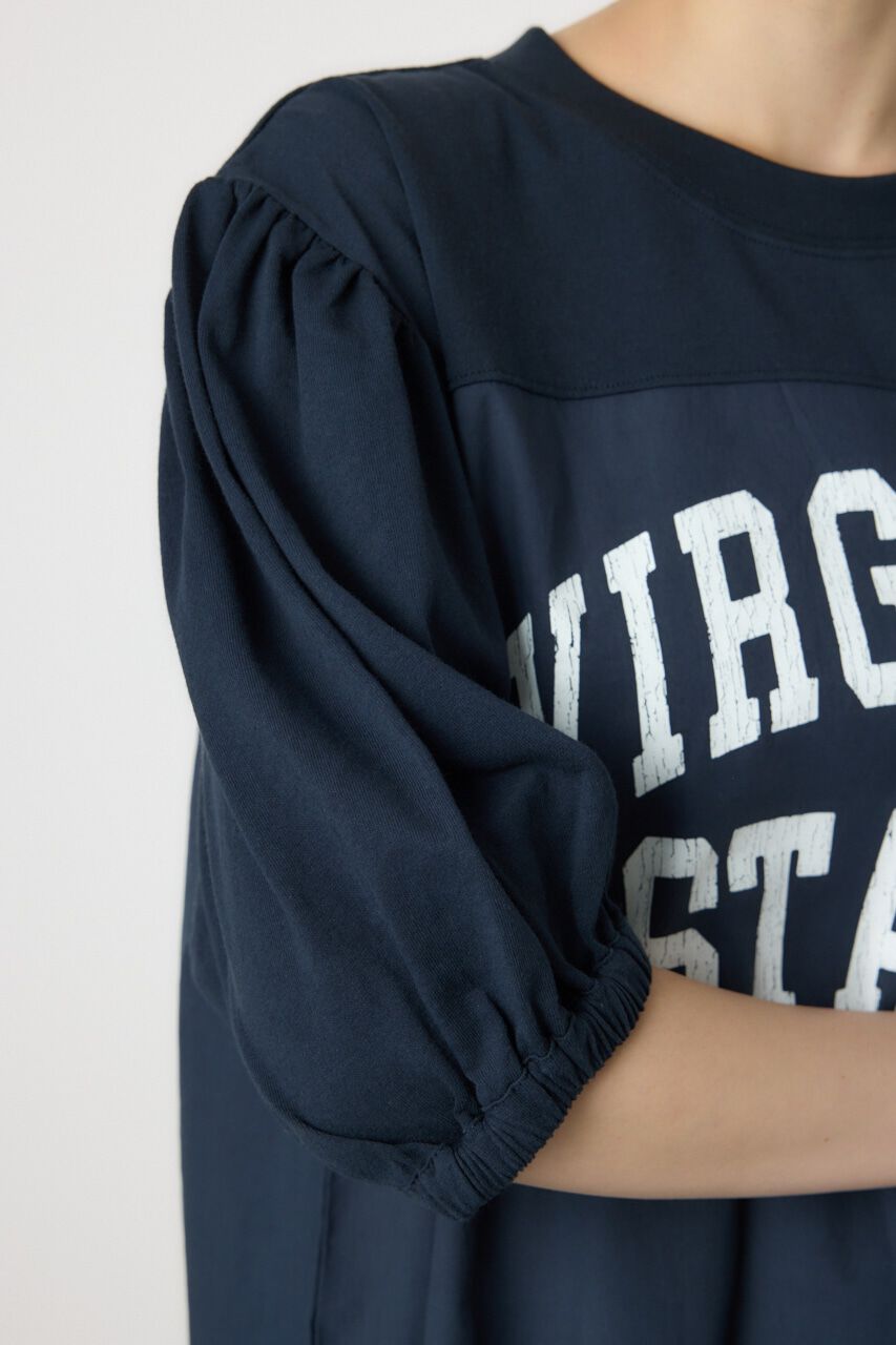 RODEO CROWNS「カレッジ 切替 パフスリーヴ ワンピース」|ワンピース|