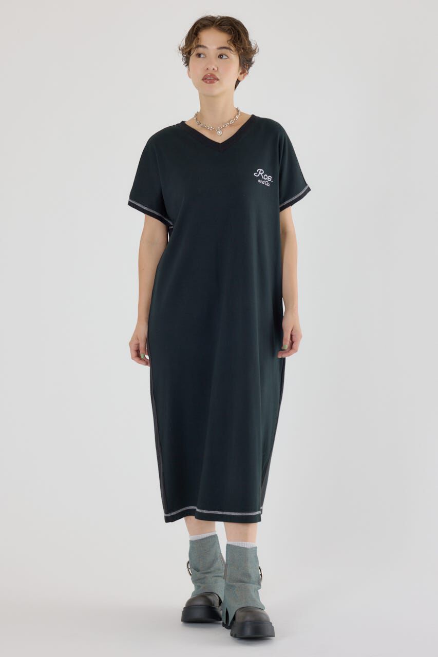 RODEO CROWNS「配色ステッチニットコンビワンピース」|ワンピース|